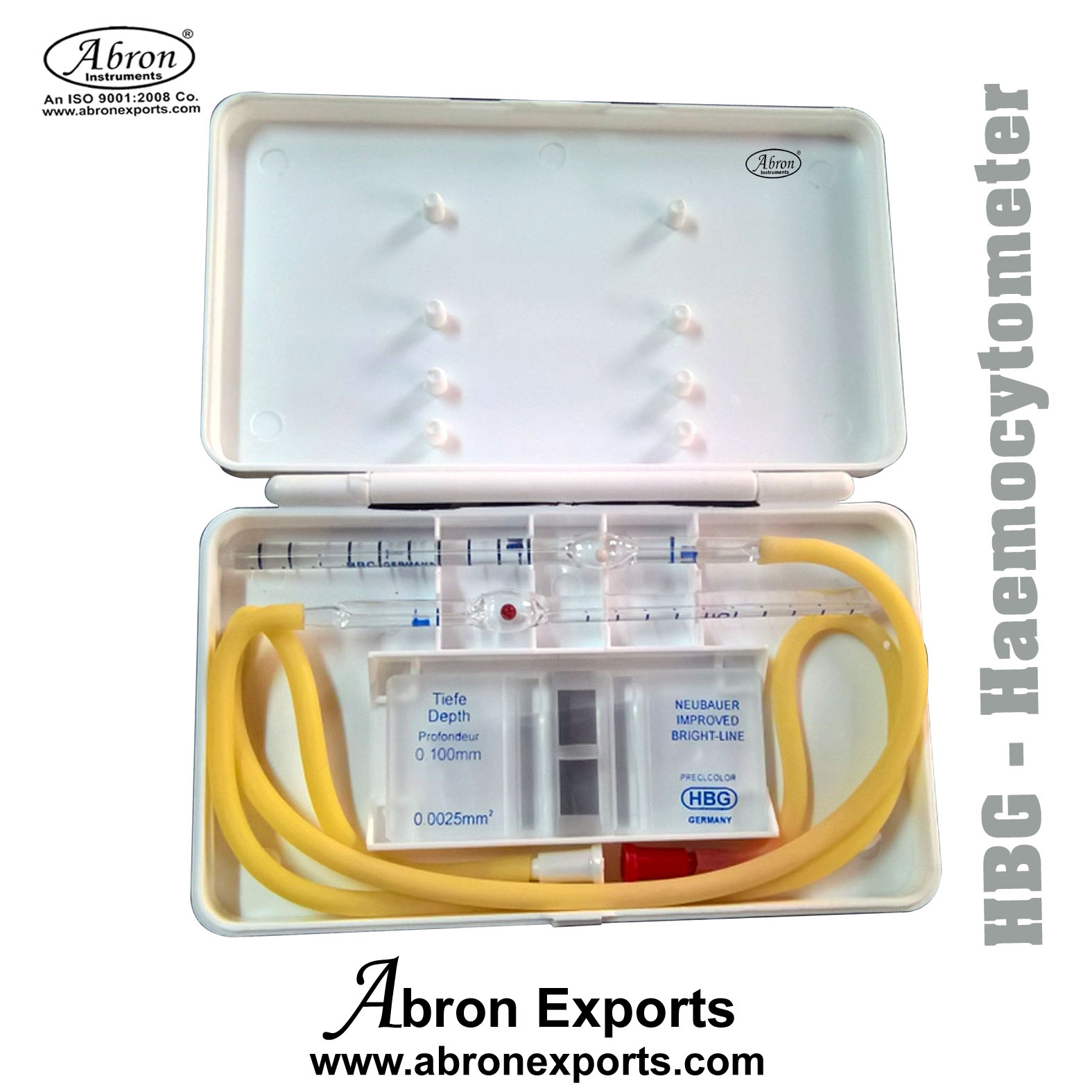 Haemocytometer Blood counting chamber German Set Neubauer chamber set Bright lined Pharmacy Medical College Demo Abron ABM-2175HCN or AB-75HCG